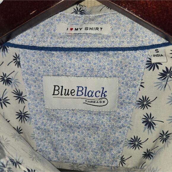 BlueBack Threads Button-Down w Palm Tree Pattern - Small 0029 - Picture 5 of 9
